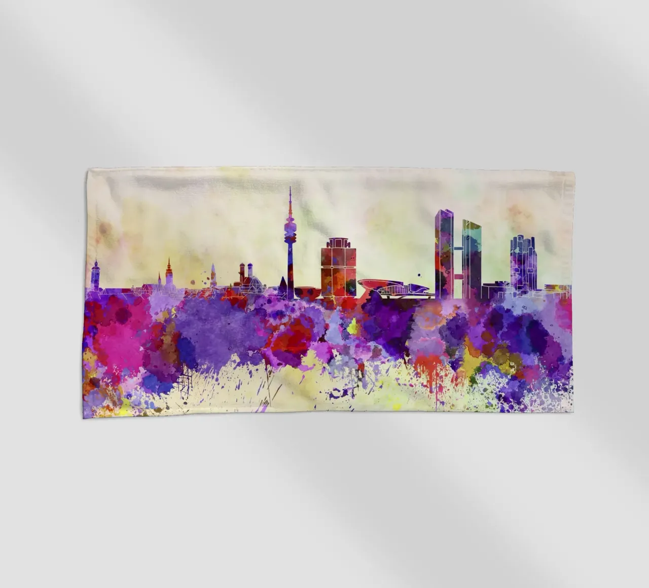 Lo skyline di Monaco telo mare da 🎁 NOBELART
