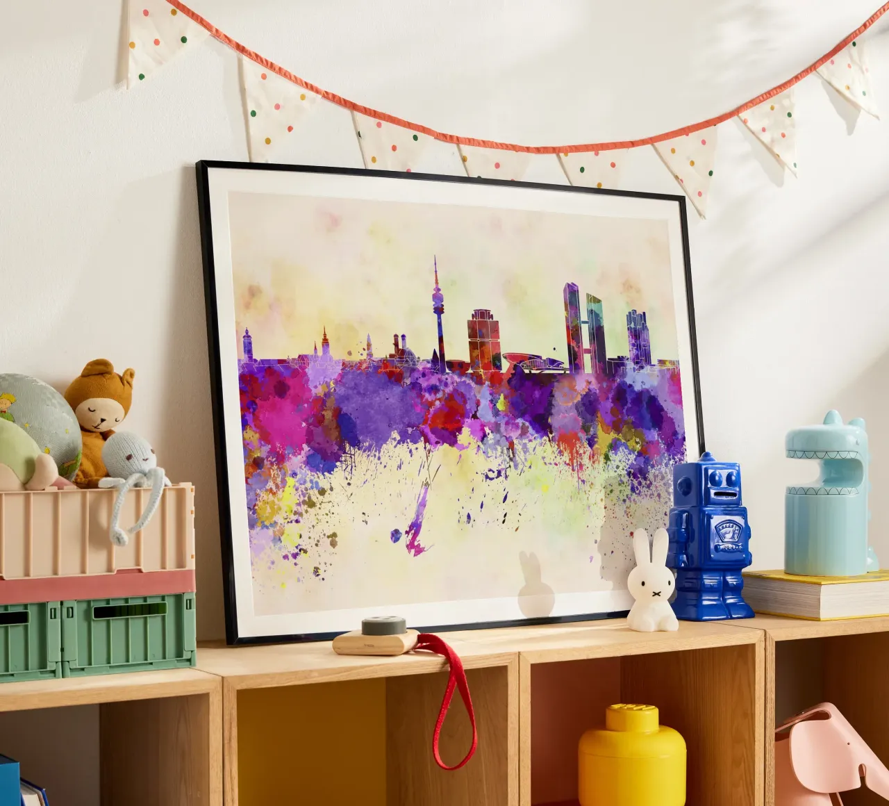 Lo skyline di Monaco carta hahnemühle da 🎁 NOBELART
