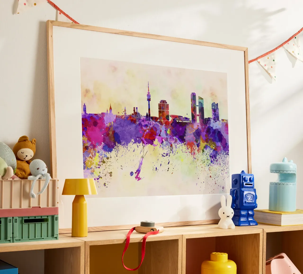 Lo skyline di Monaco carta hahnemühle da 🎁 NOBELART