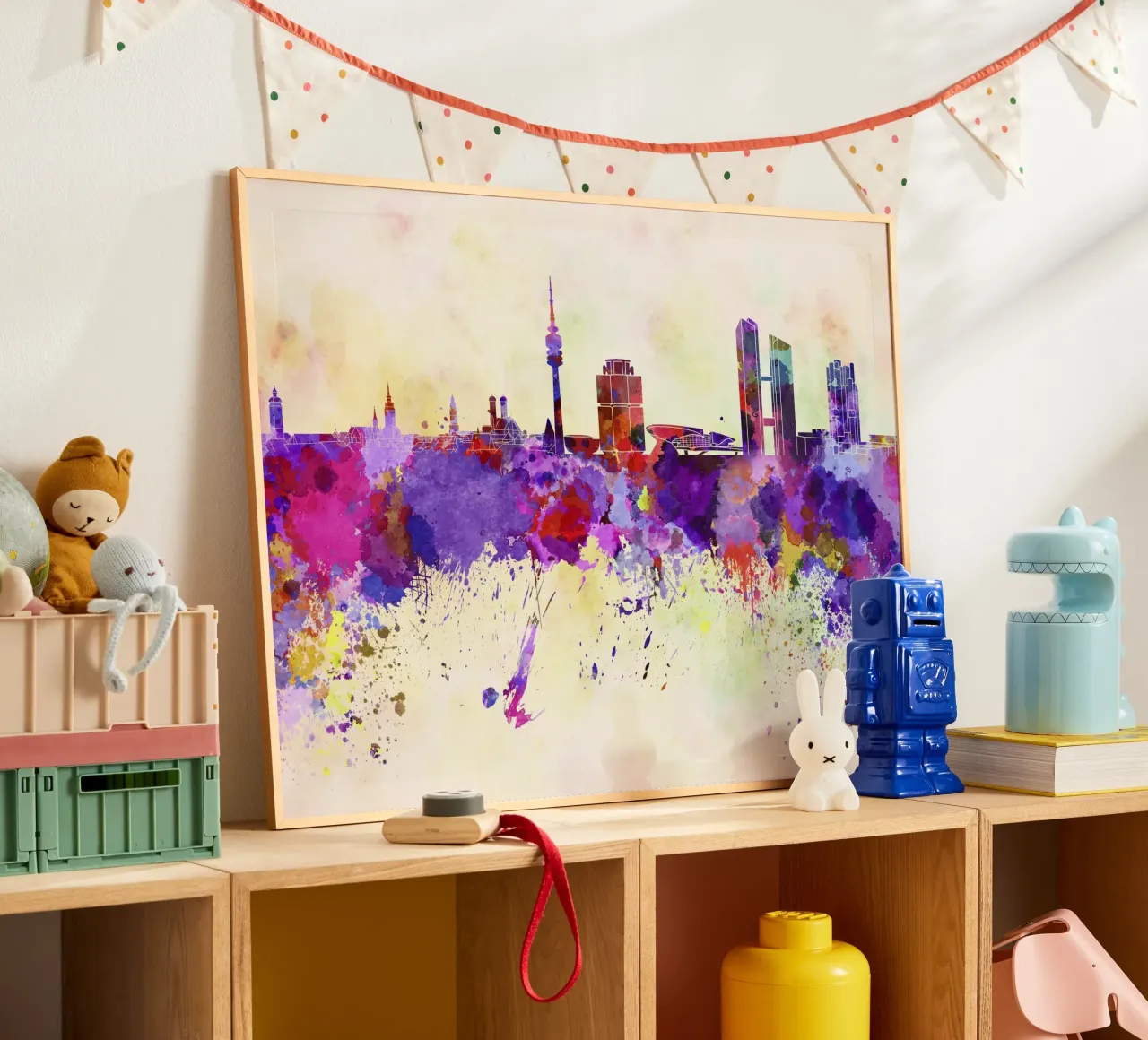 Lo skyline di Monaco carta hahnemühle da 🎁 NOBELART