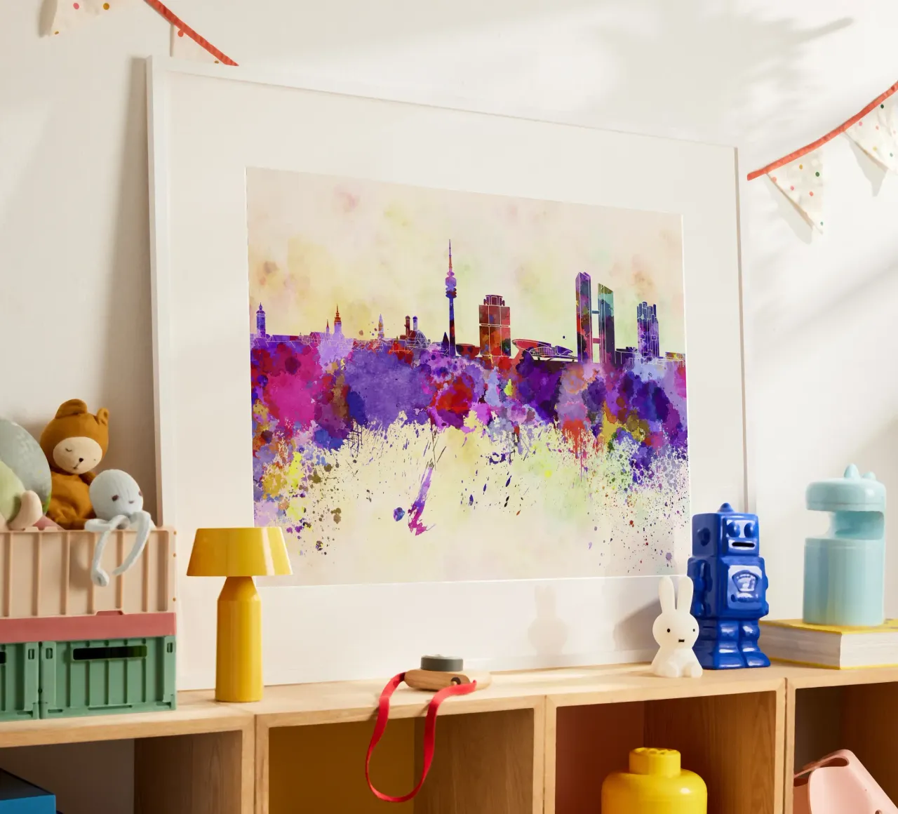 Lo skyline di Monaco carta hahnemühle da 🎁 NOBELART