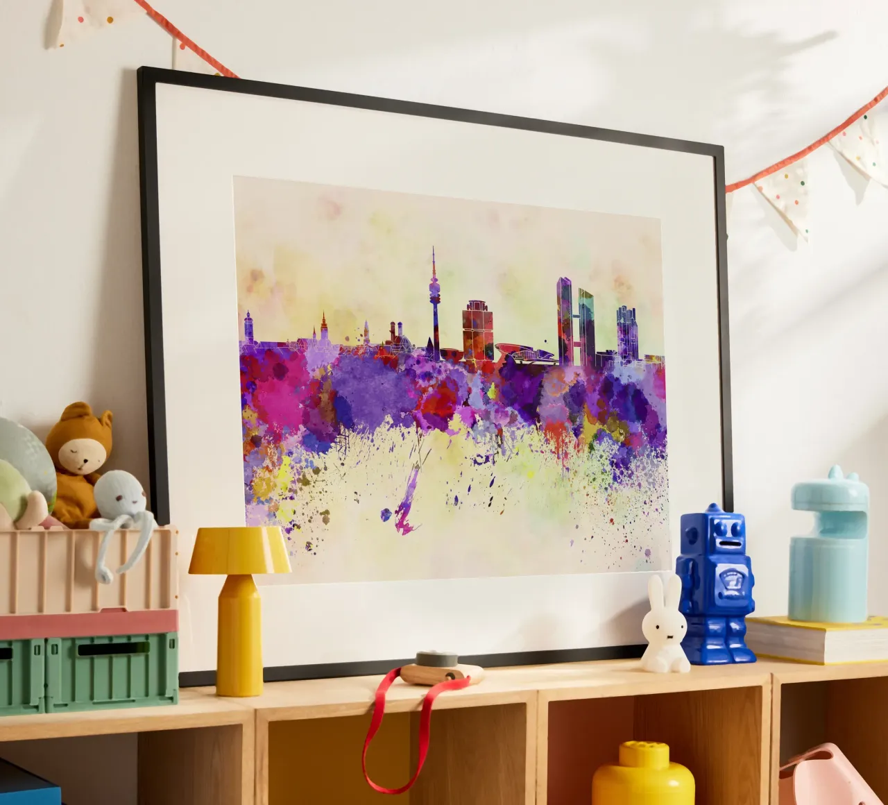 Lo skyline di Monaco carta hahnemühle da 🎁 NOBELART