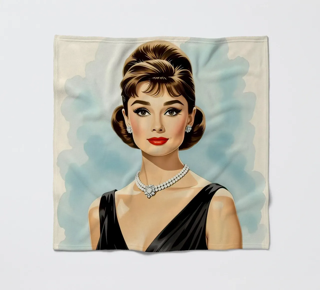 Audrey Hepburn coperta in pile da 🎁 NOBELART