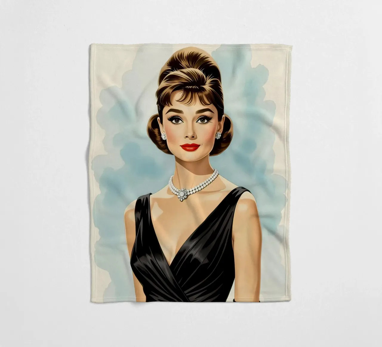 Audrey Hepburn coperta in pile da 🎁 NOBELART