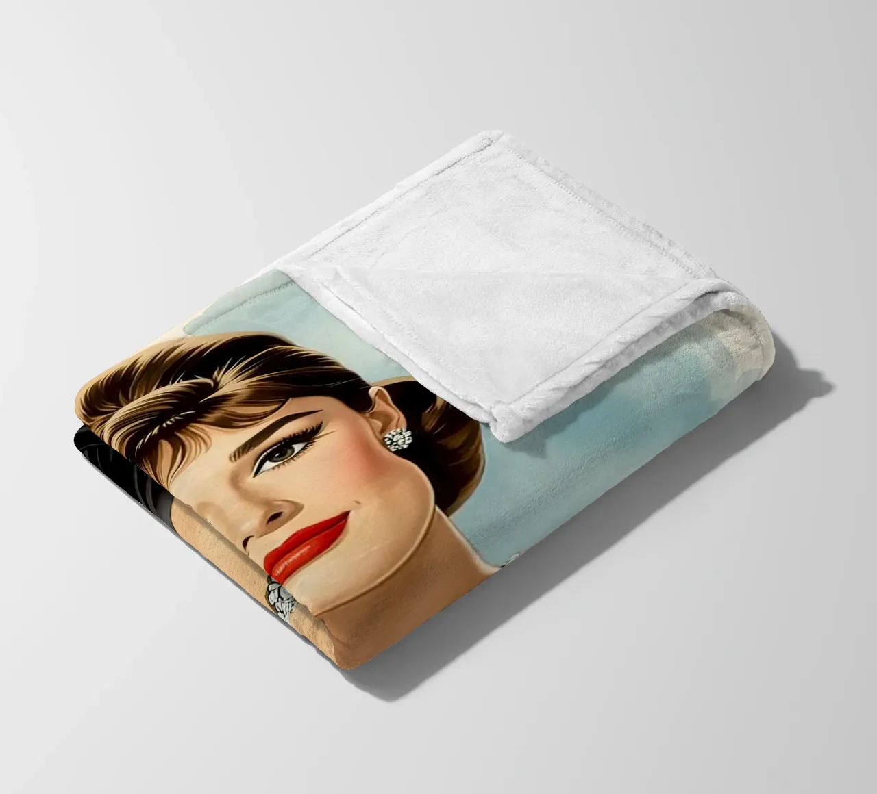 Audrey Hepburn coperta in pile da 🎁 NOBELART