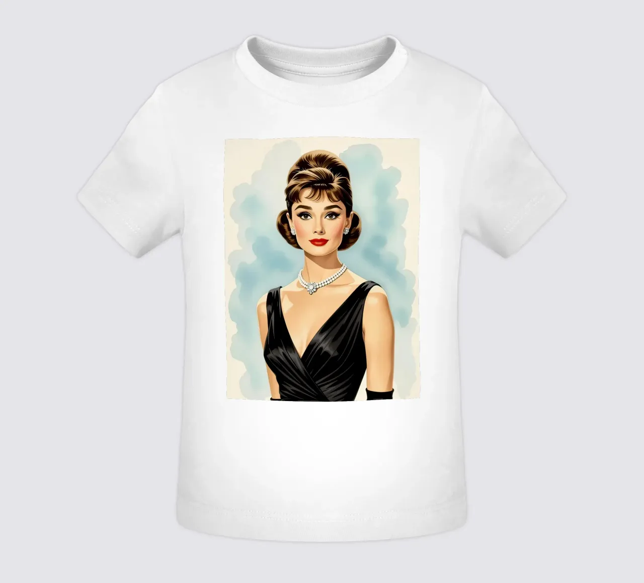 Audrey Hepburn maglietta neonato da 🎁 NOBELART