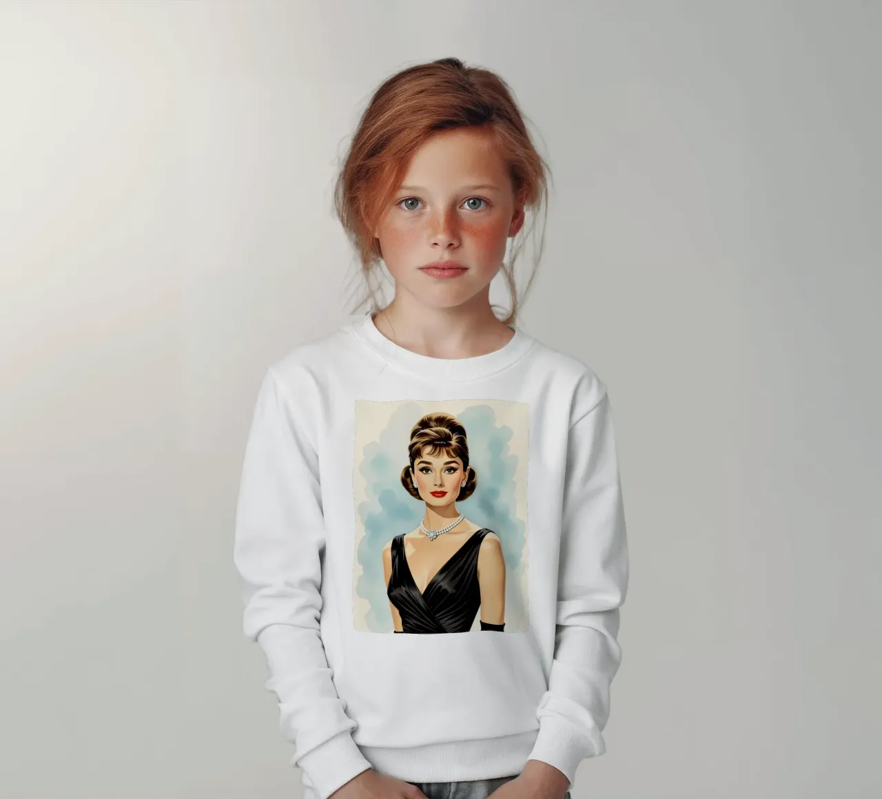 Audrey Hepburn felpa bambino da 🎁 NOBELART