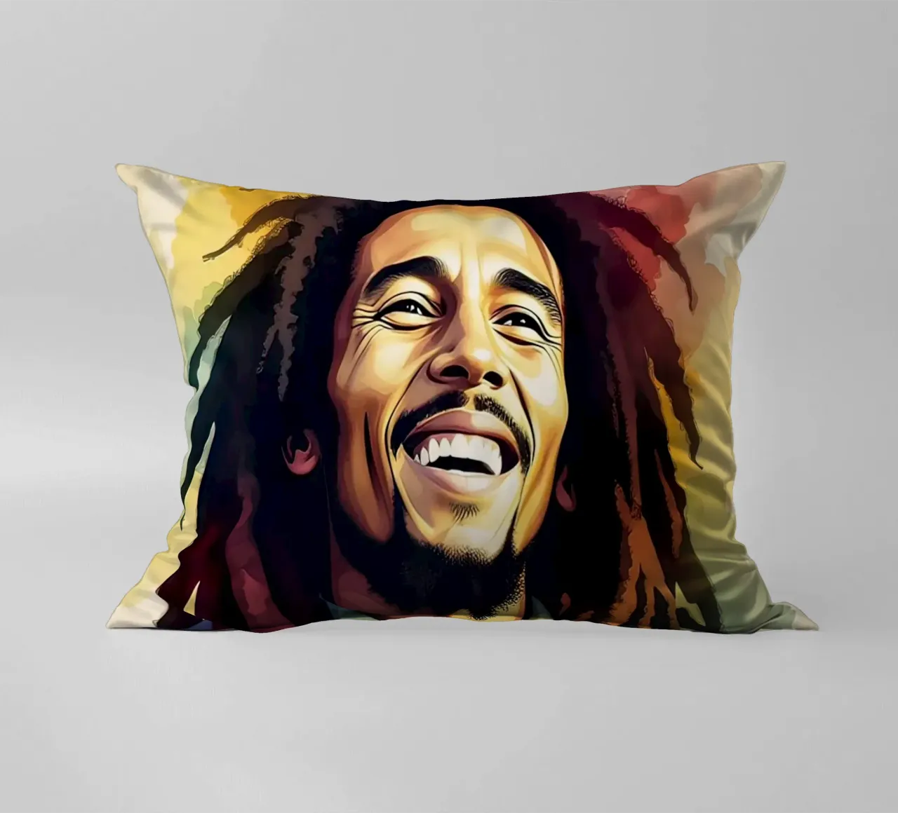 Bob Marley in acquerello cuscino da 🎁 NOBELART