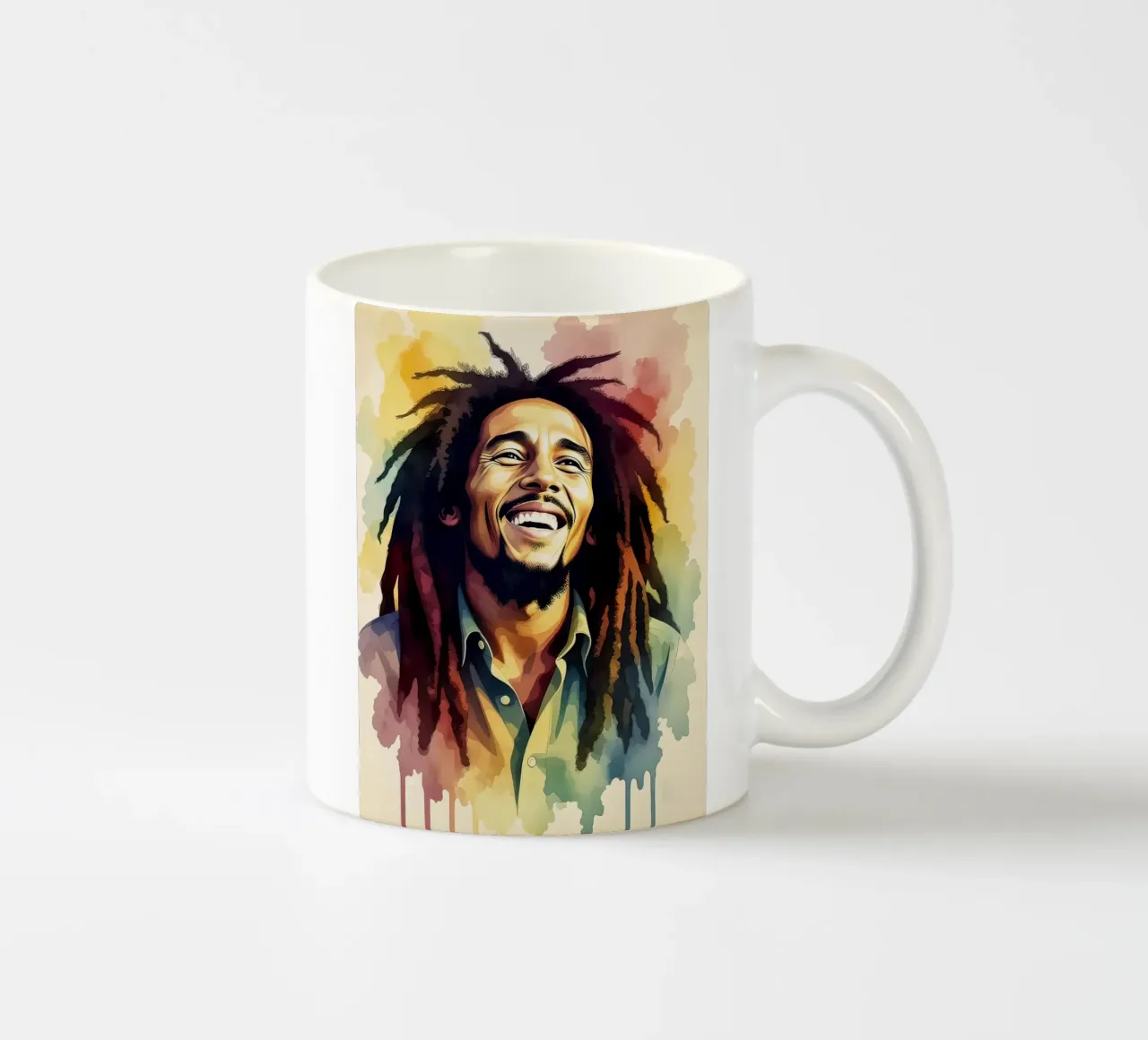 Bob Marley in acquerello tazza in ceramica da 🎁 NOBELART