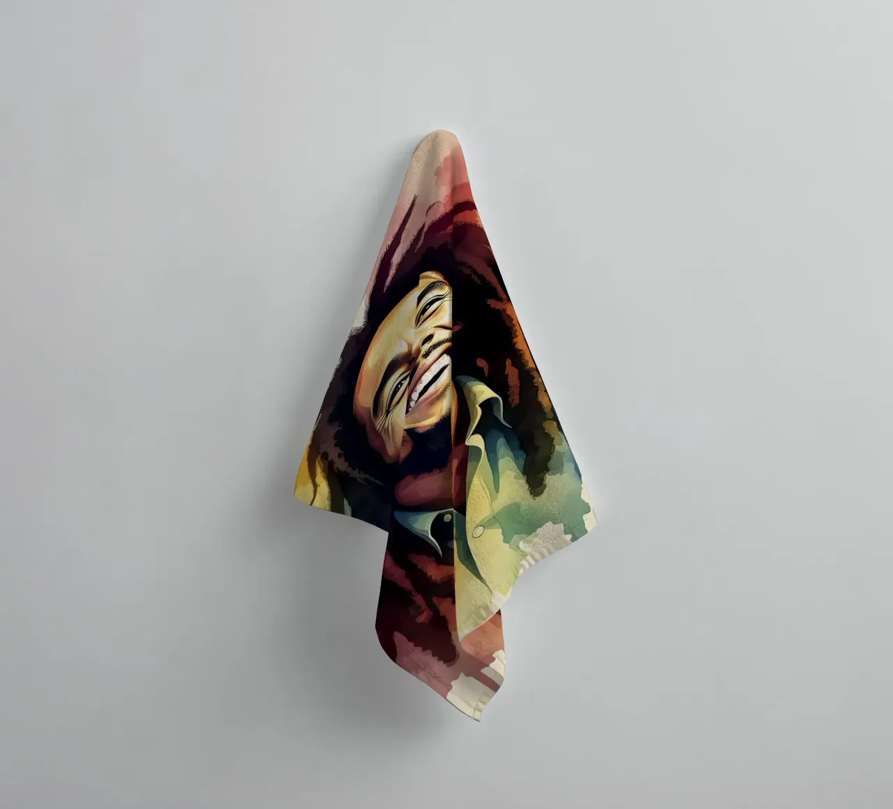 Bob Marley in acquerello asciugamano da bagno da 🎁 NOBELART