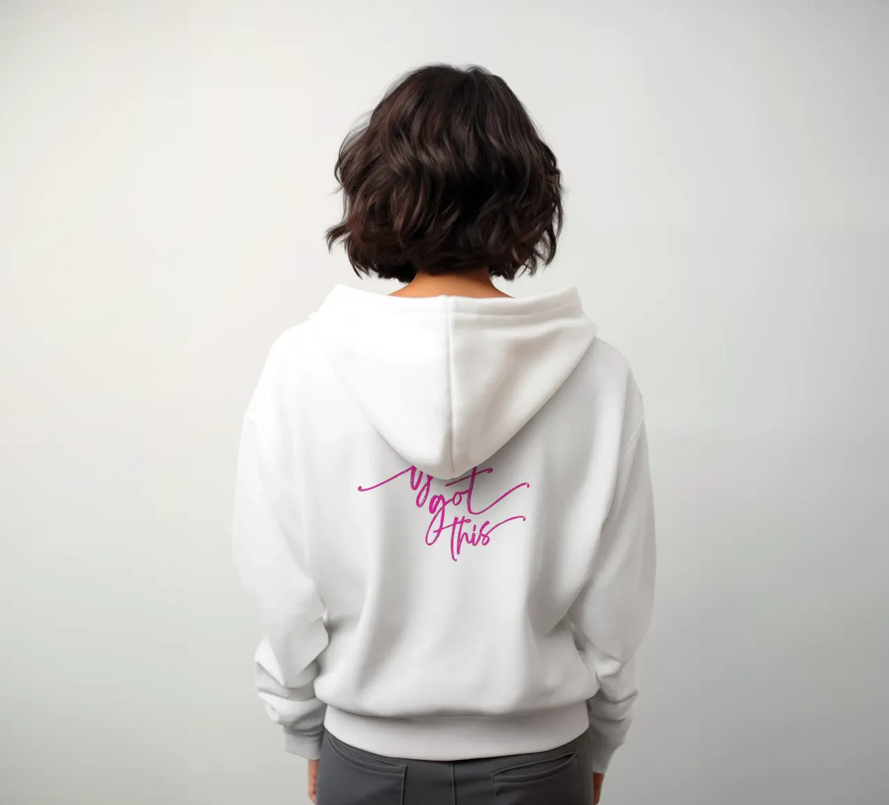 You Got This - Tipografia motivazionale preppy script felpa con cappuccio da Dominique Vari Words