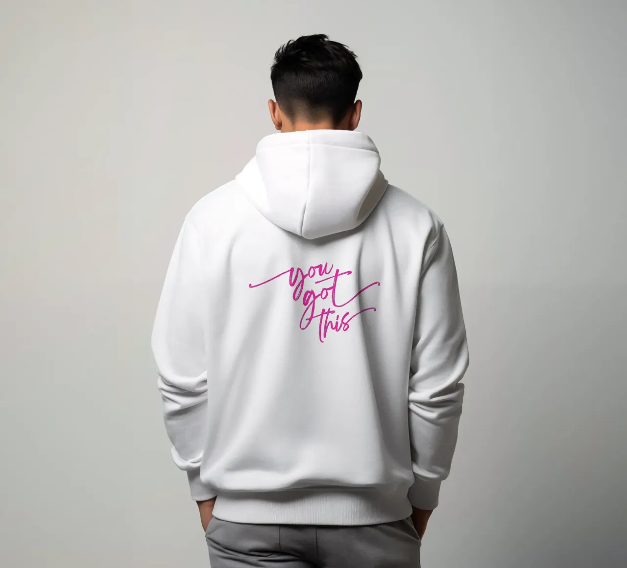 You Got This - Tipografia motivazionale preppy script felpa con cappuccio da Dominique Vari Words