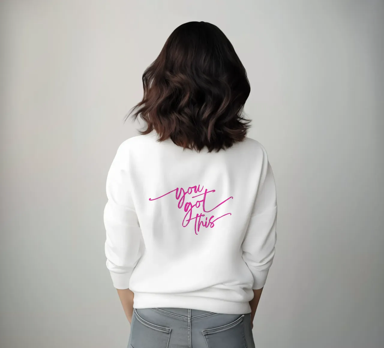 You Got This - Tipografia motivazionale preppy script felpa da Dominique Vari Words