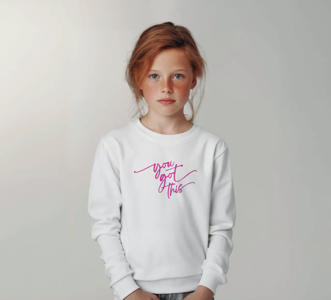 You Got This - Tipografia motivazionale preppy script felpa bambino da Dominique Vari Words