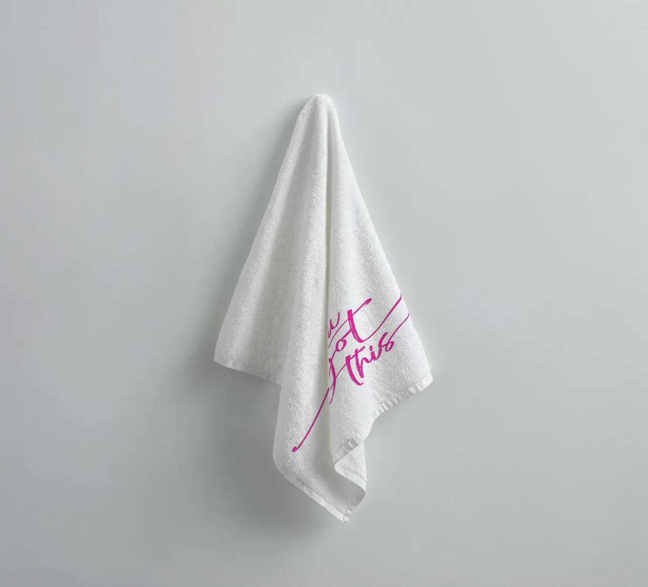You Got This • Motivational Preppy Script Typography towel by Dominique Vari Words