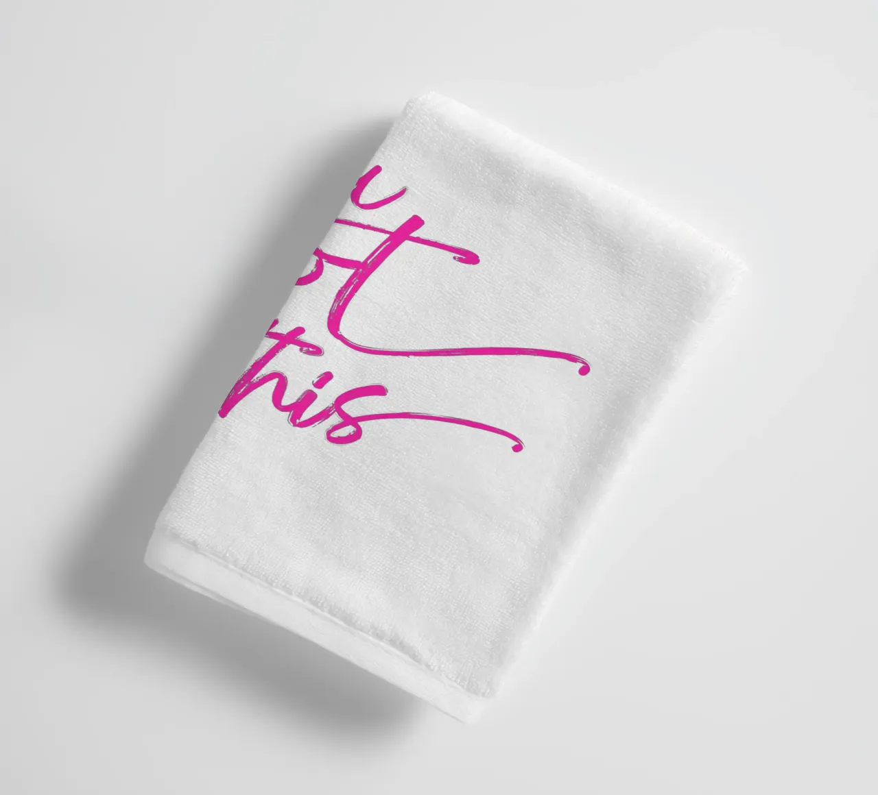 You Got This • Motivational Preppy Script Typography towel by Dominique Vari Words
