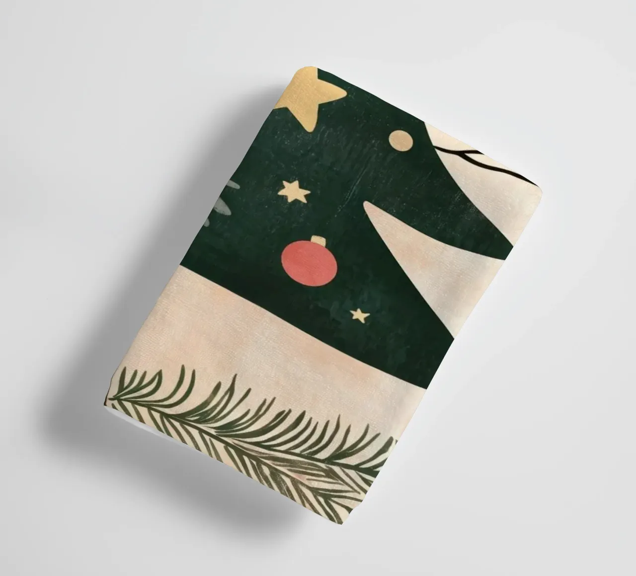 Boho Tree Bird with Moon and Stars Whimsical Christmas Art towel by Gentle Echoes Art