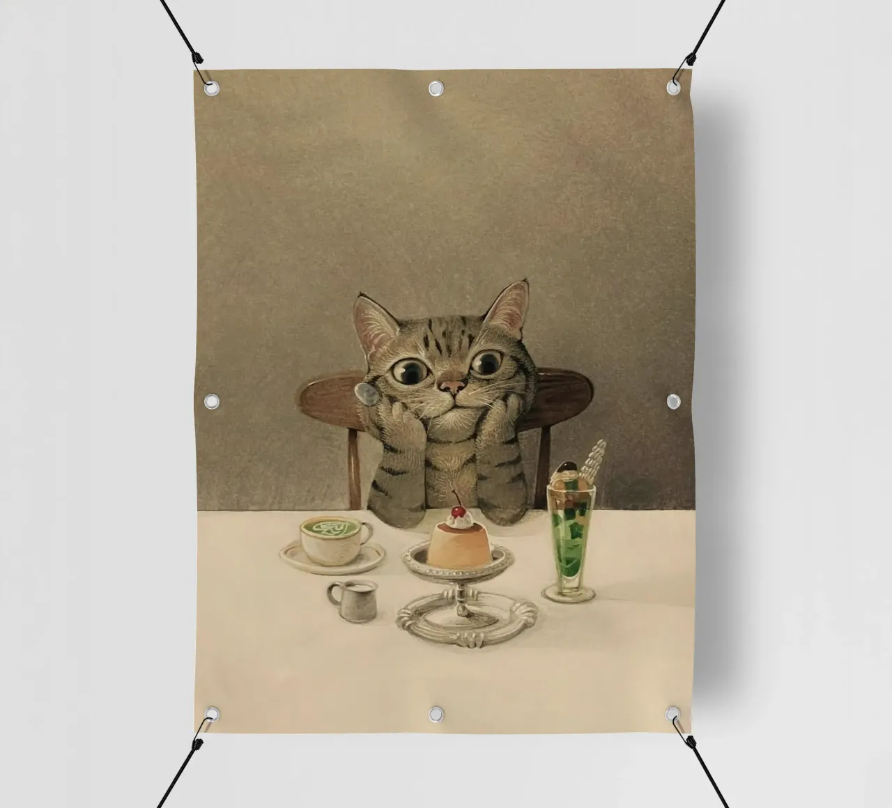 cat thinking telo in pvc da ryan