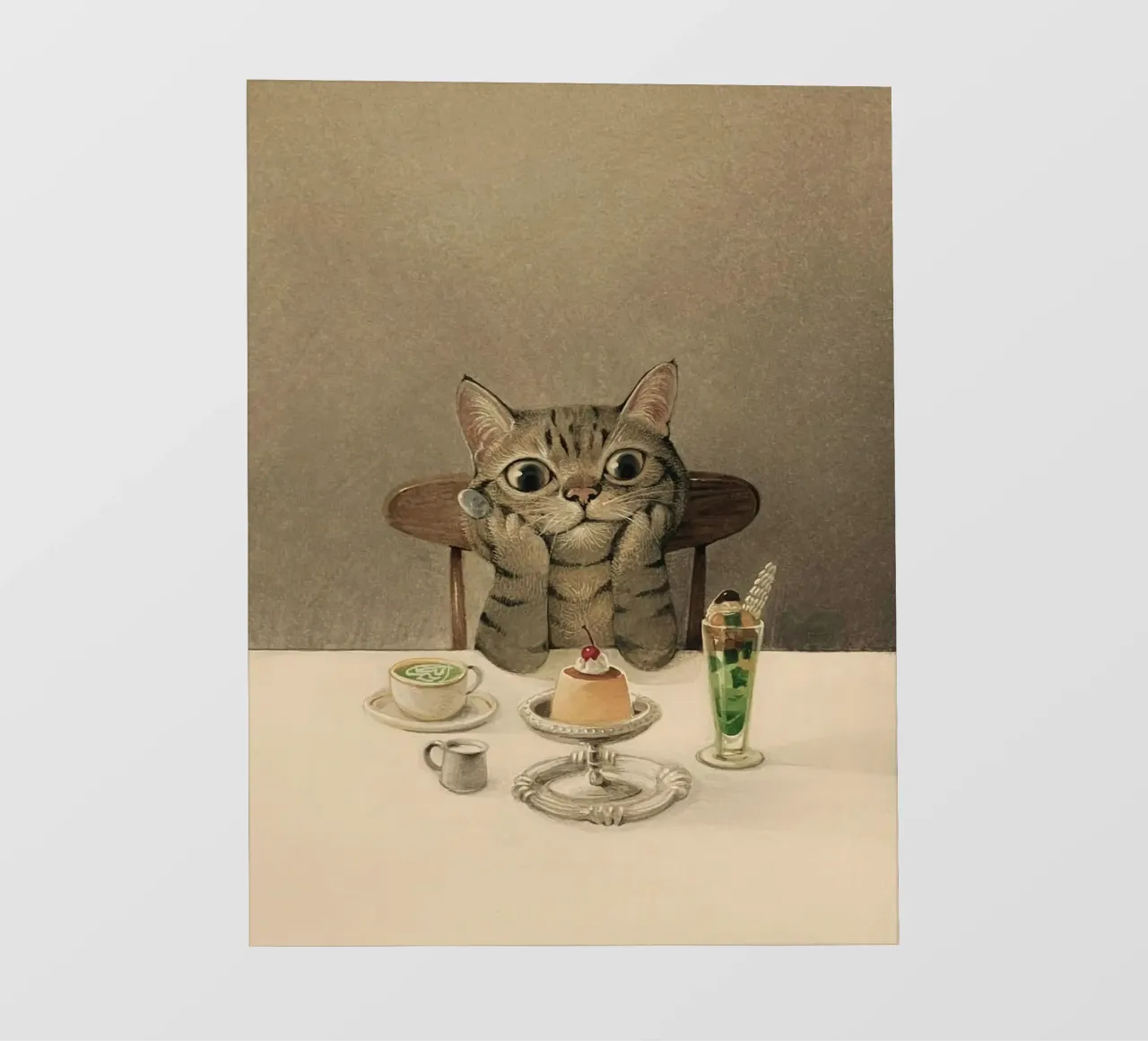 cat thinking telo in pvc da ryan