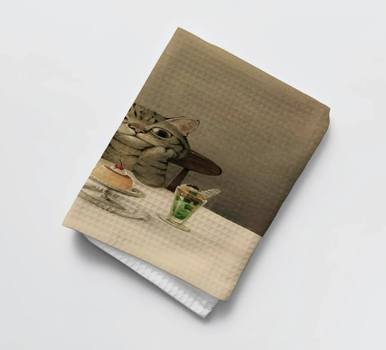 cat thinking canovaccio da cucina da ryan