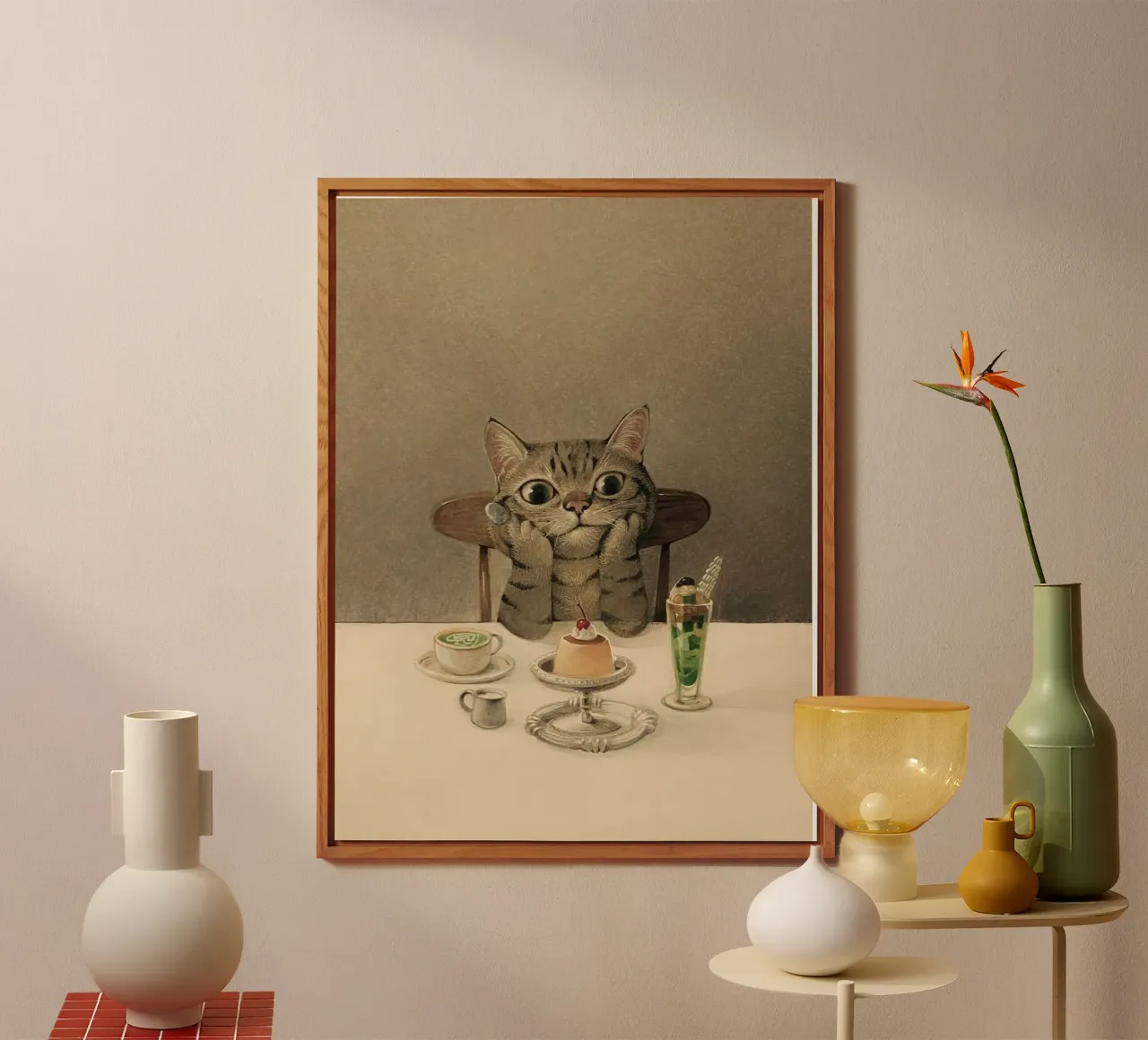 cat thinking alluminio dibond da ryan