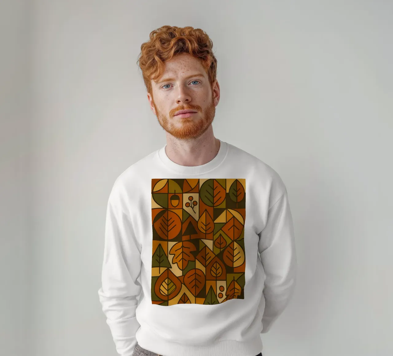 Autumn Motifs With Abstract And Minimalist Geometry sweatshirt by ARTOMATIC