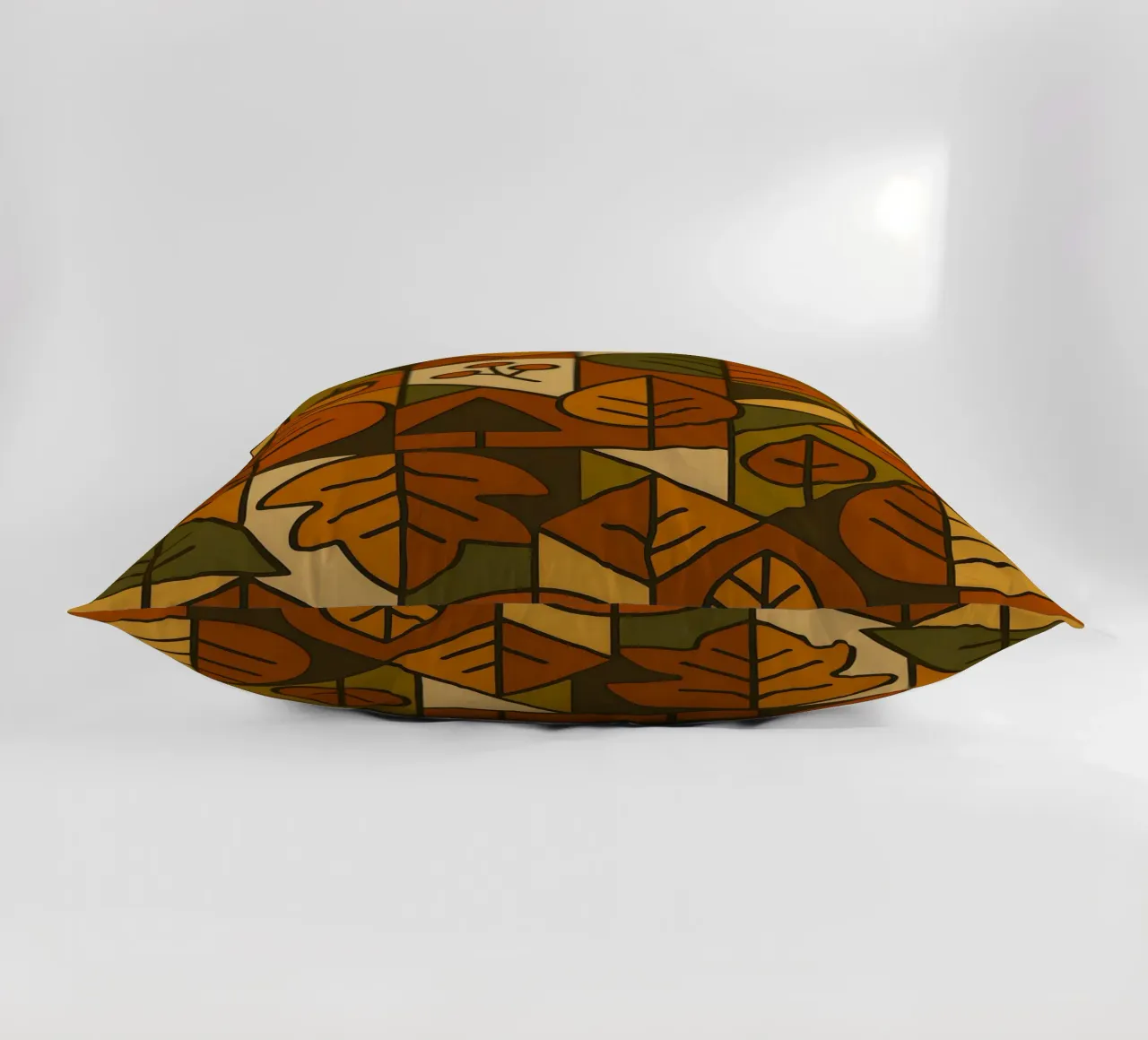 Autumn Motifs With Abstract And Minimalist Geometry decorative cushion by ARTOMATIC