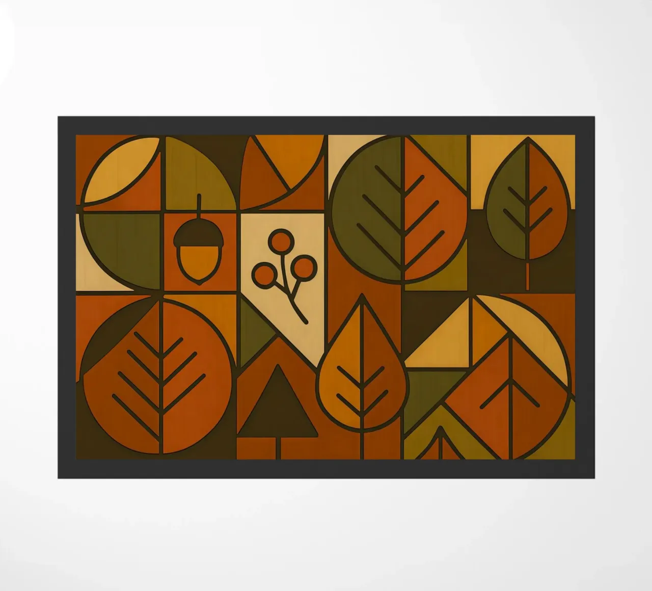 Autumn Motifs With Abstract And Minimalist Geometry doormat by ARTOMATIC