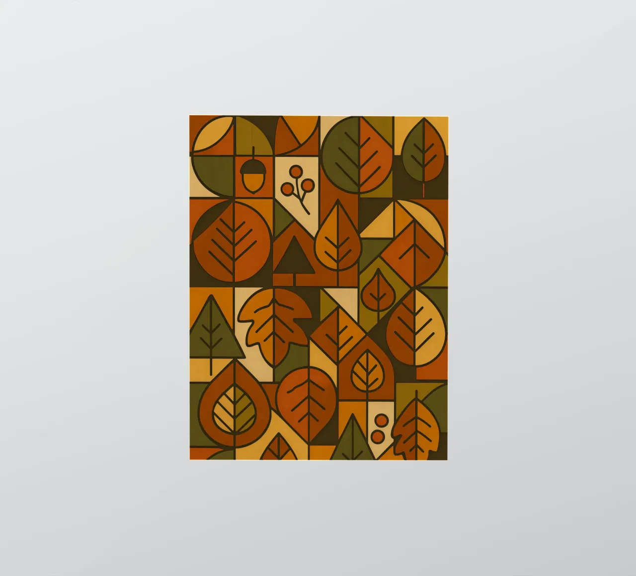 Autumn Motifs With Abstract And Minimalist Geometry sticker by ARTOMATIC