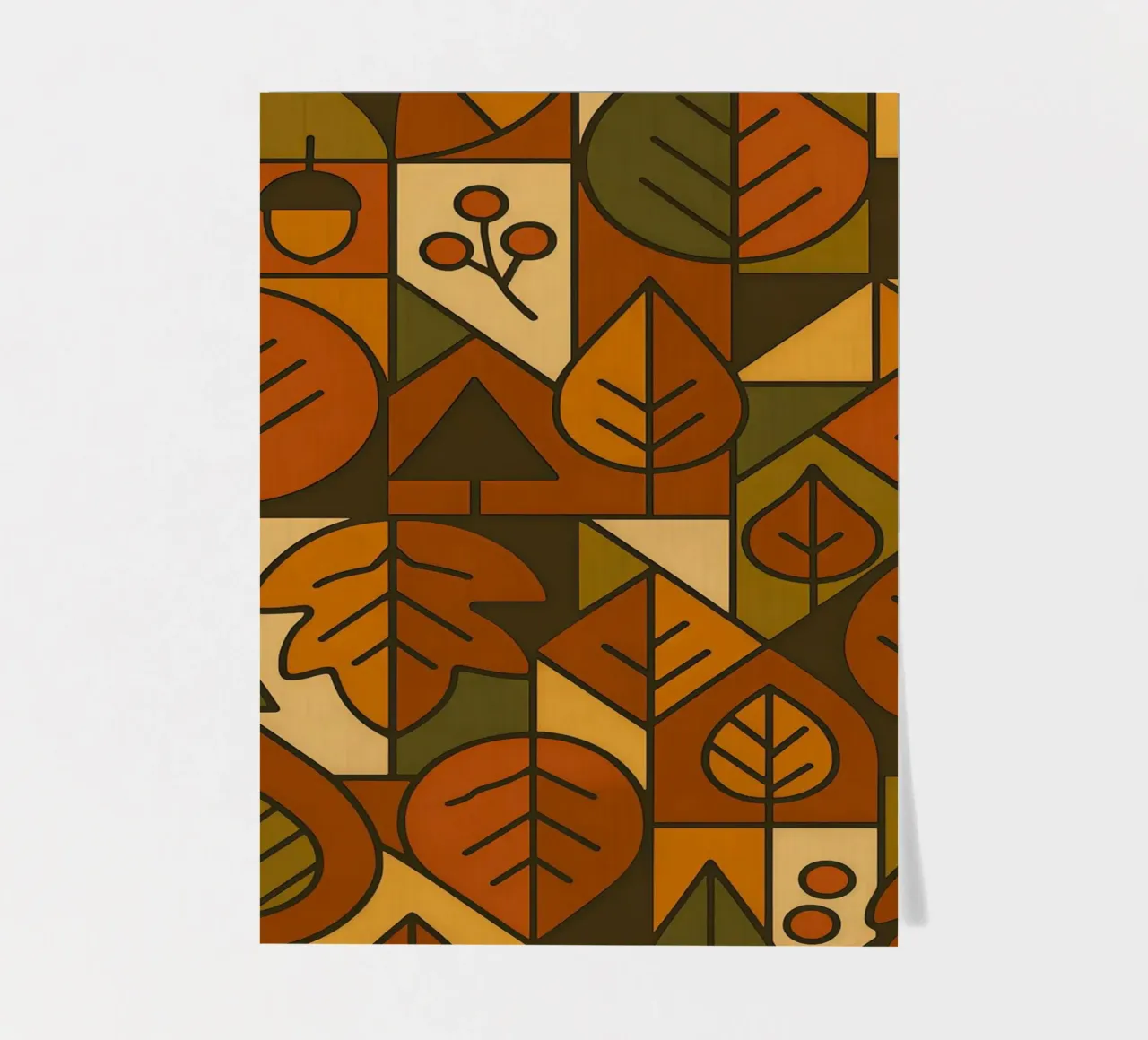 Autumn Motifs With Abstract And Minimalist Geometry sticker sheet by ARTOMATIC