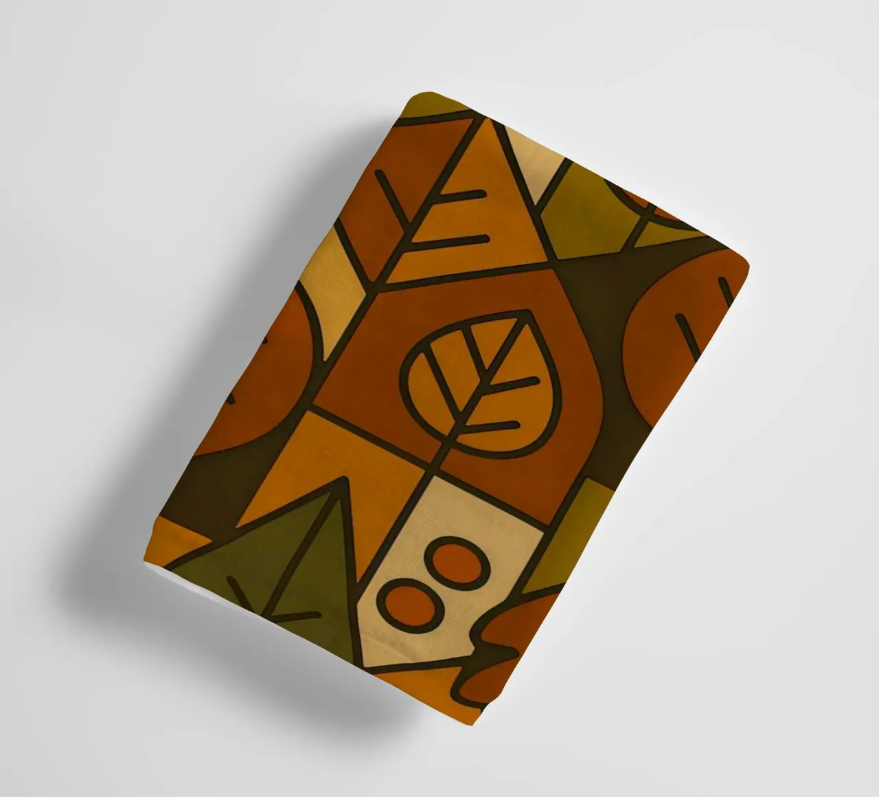 Autumn Motifs With Abstract And Minimalist Geometry towel by ARTOMATIC