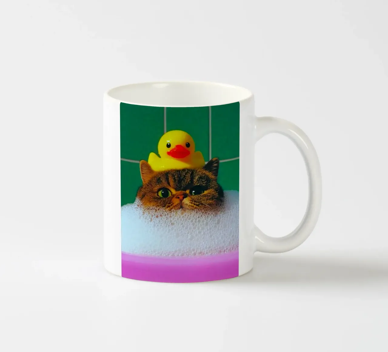 cat in shower tazza in ceramica da ryan