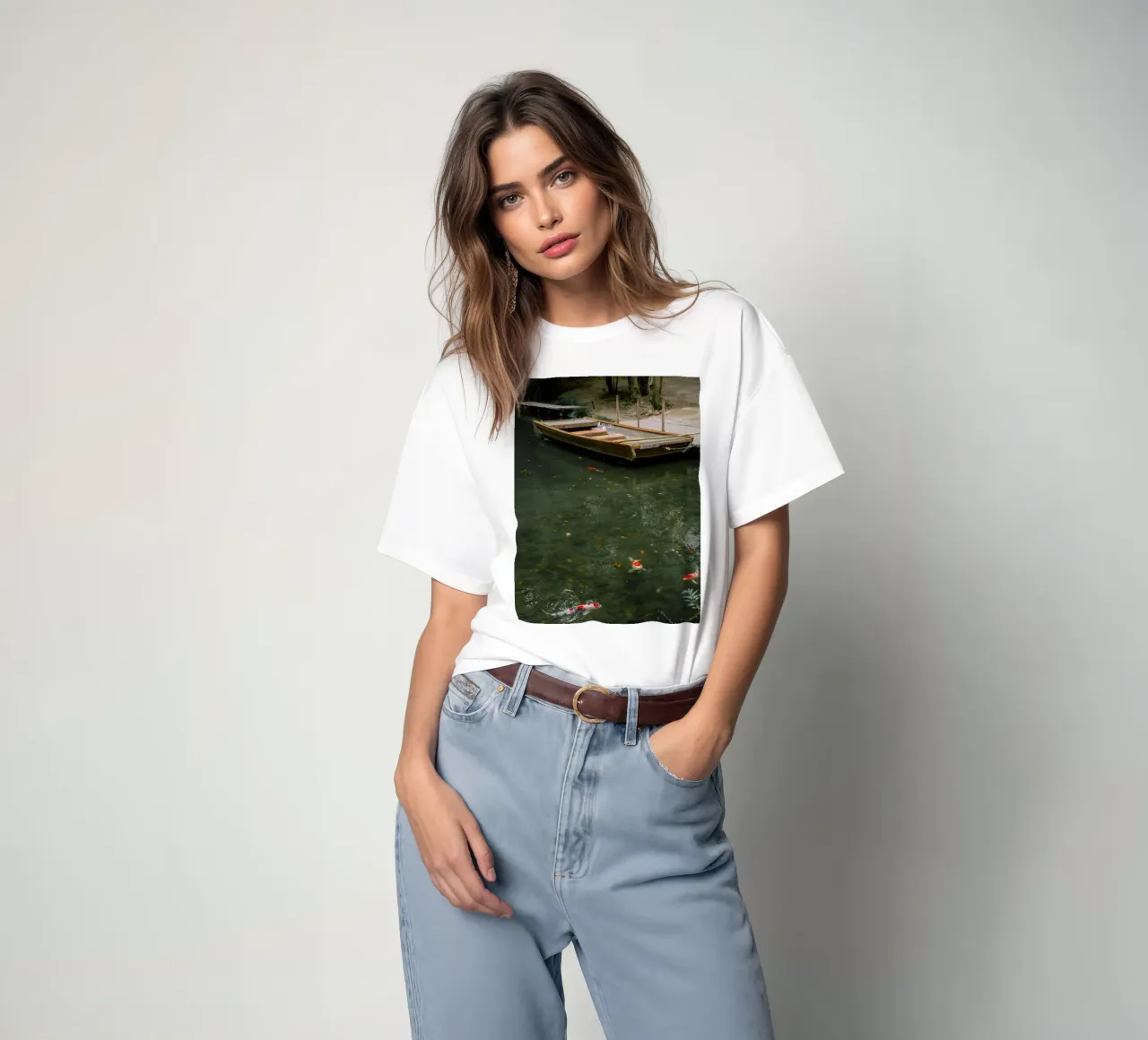 Laghetto giapponese di Koi t-shirt da Marcel Bisig