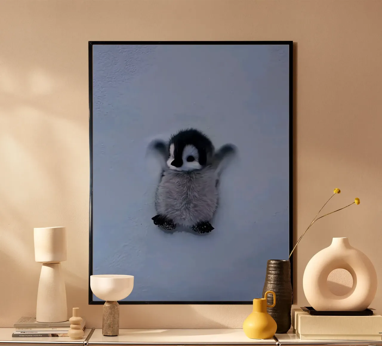 penguin on snow carta hahnemühle da ryan
