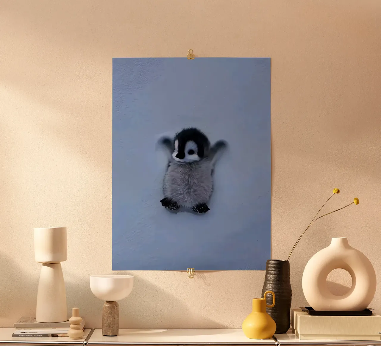penguin on snow carta hahnemühle da ryan