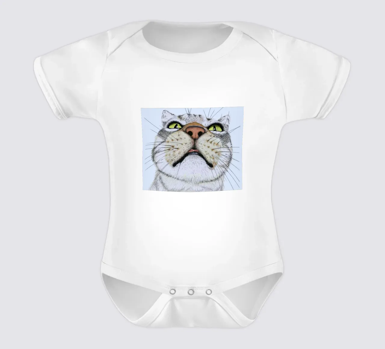potrait cat body neonato maniche corte da ryan