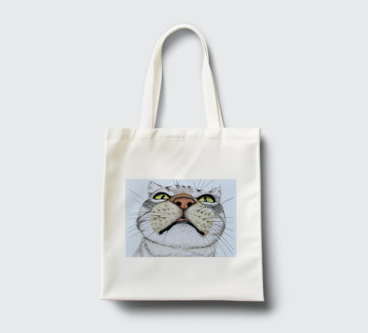 potrait cat borsa in juta da ryan