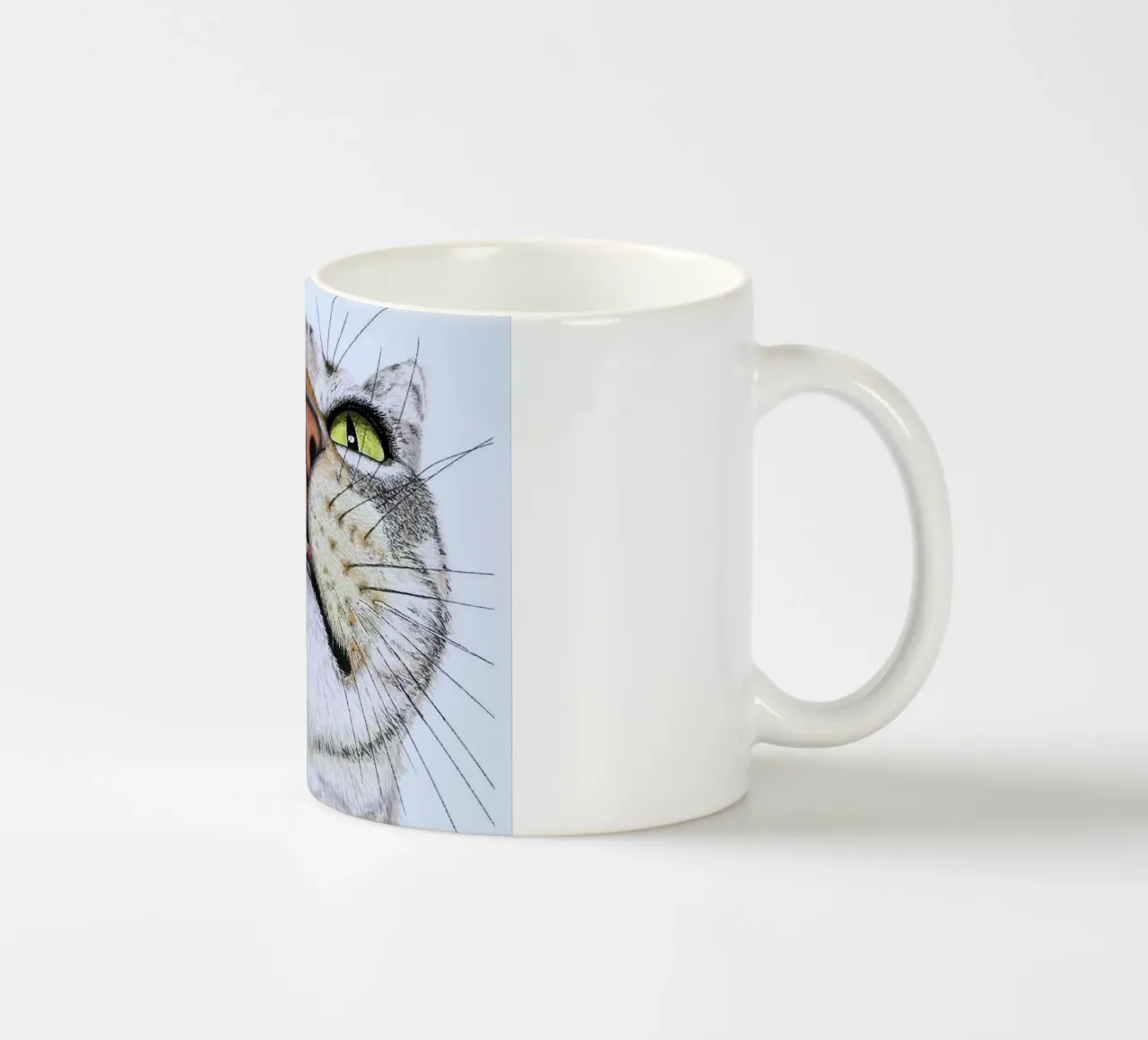 potrait cat tazza in ceramica da ryan