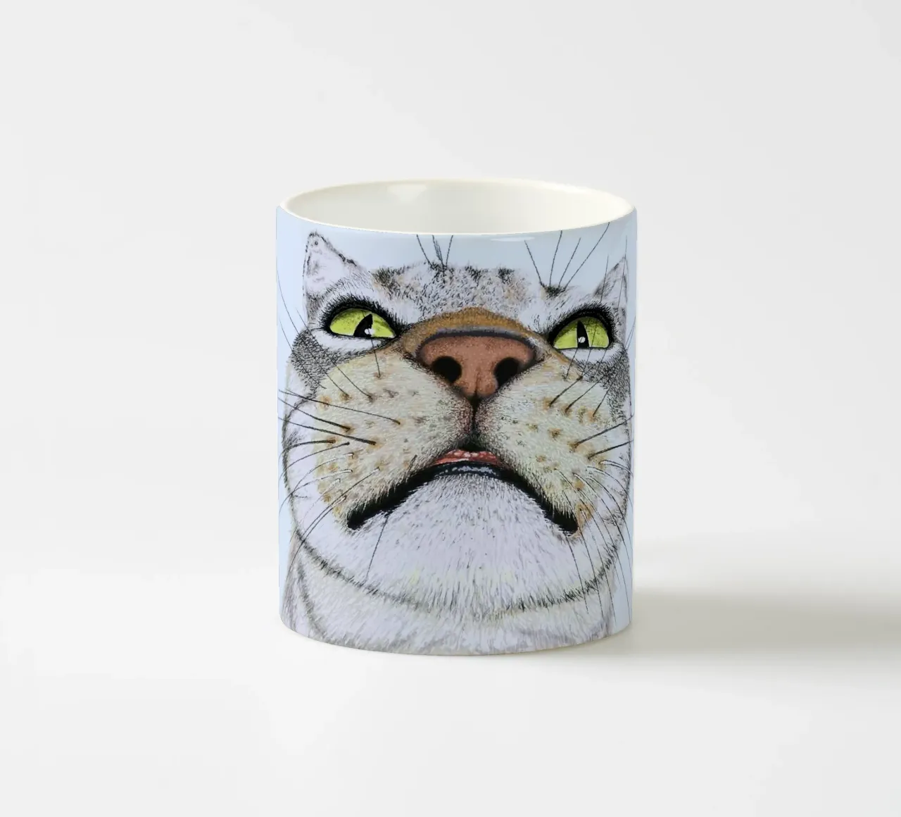 potrait cat tazza in ceramica da ryan