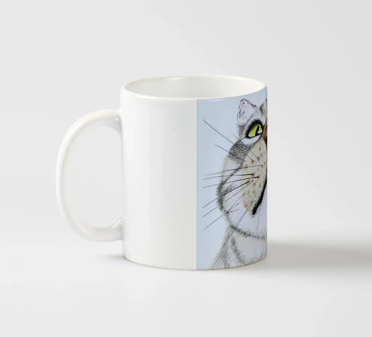 potrait cat tazza in ceramica da ryan