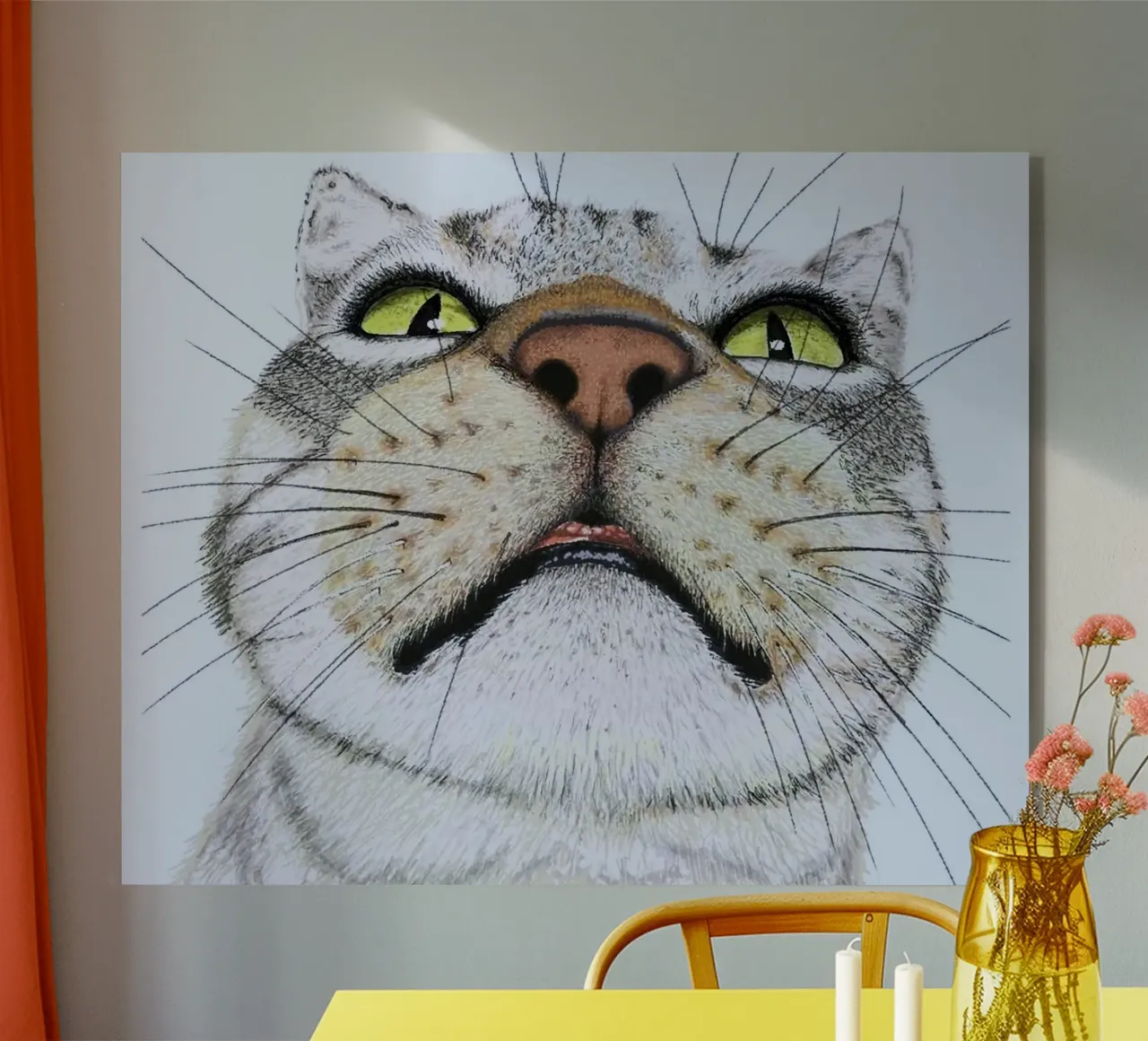 potrait cat plexiglass da ryan