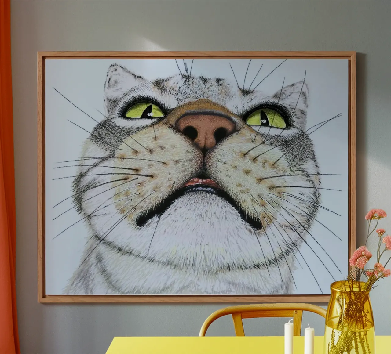 potrait cat alluminio dibond da ryan