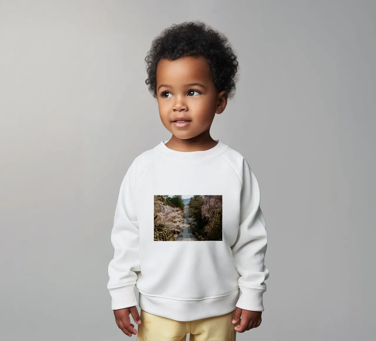 Cherry Blossom Shrine in Japan baby sweatshirt by Marcel Bisig
