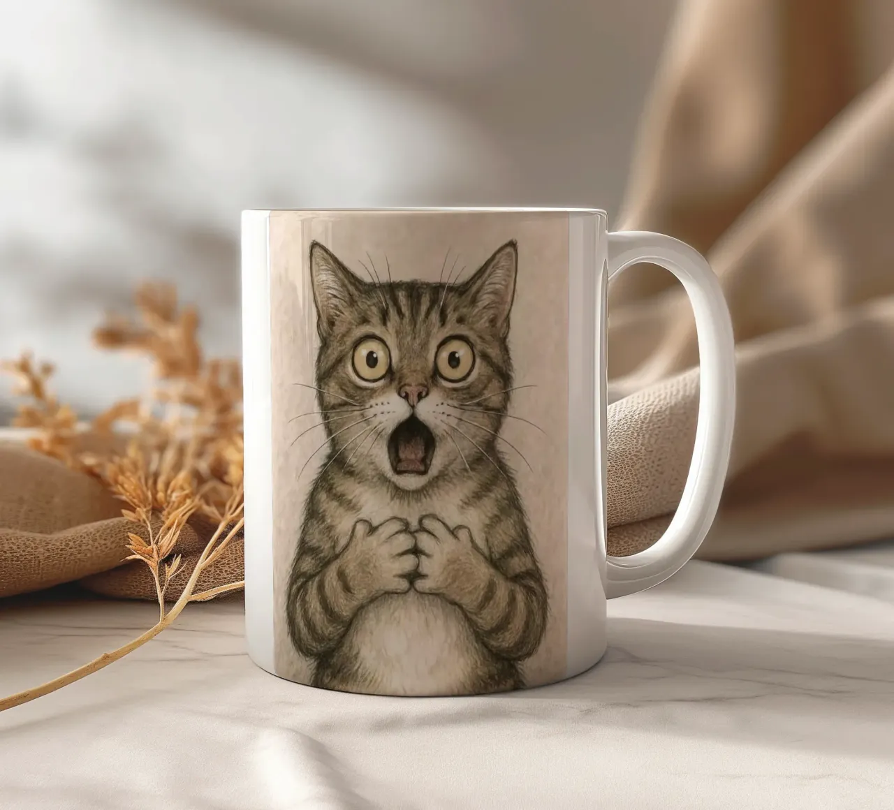 wow cat tazza in ceramica da ryan