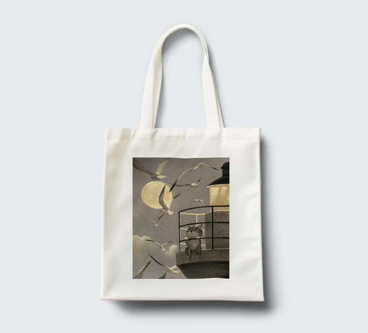 cat in lighthouse borsa in juta da ryan