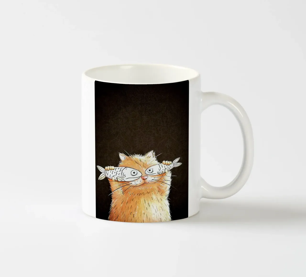 cat fisheye tazza in ceramica da ryan