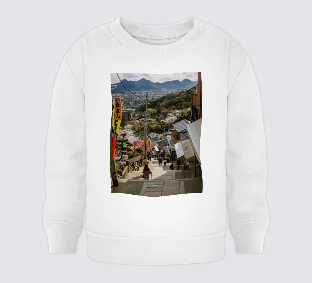 Tempeltrappen in Japan baby sweatshirt van Marcel Bisig