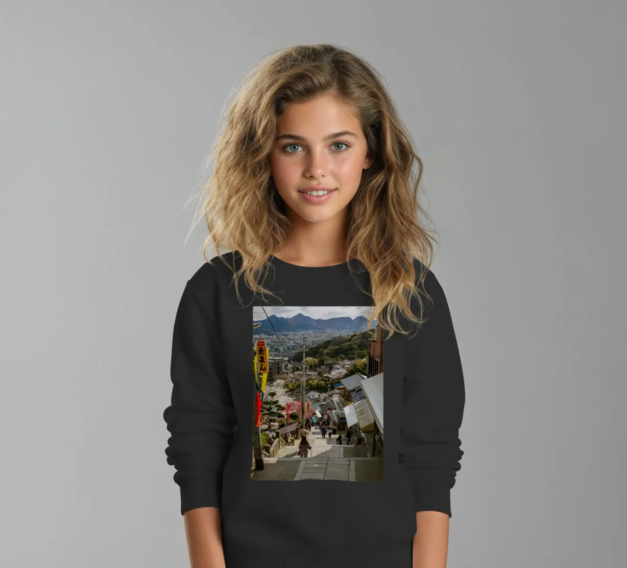 Le scale dei templi in Giappone felpa bambino da Marcel Bisig