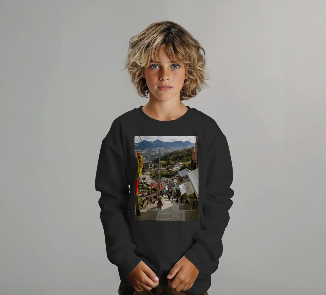 Le scale dei templi in Giappone felpa bambino da Marcel Bisig