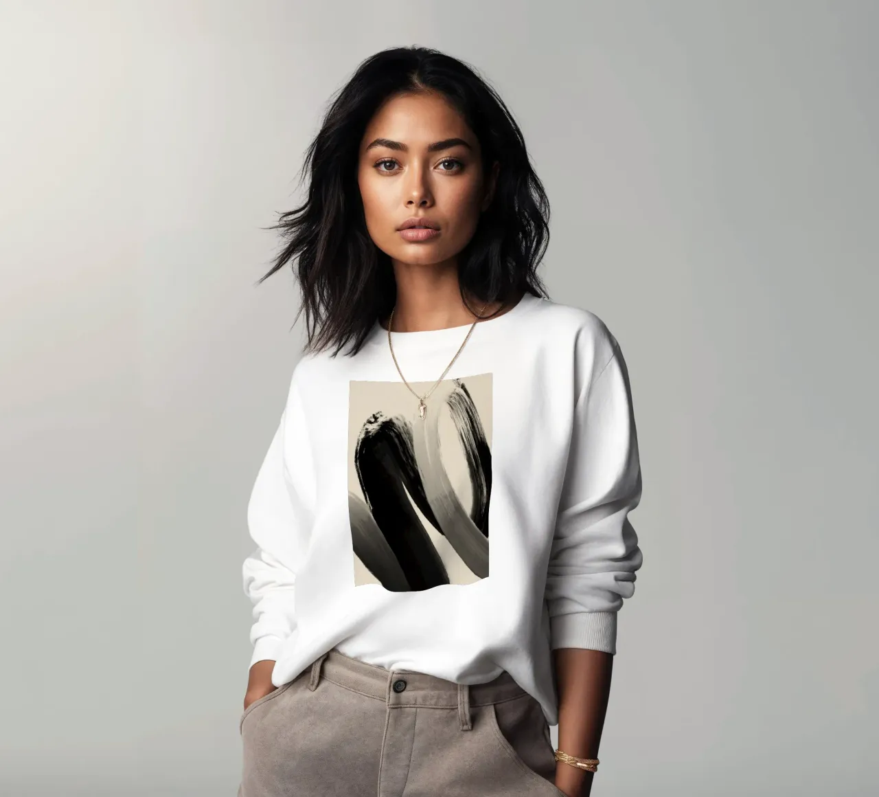 Brush Strokes No 23 Sweatshirt von treechild